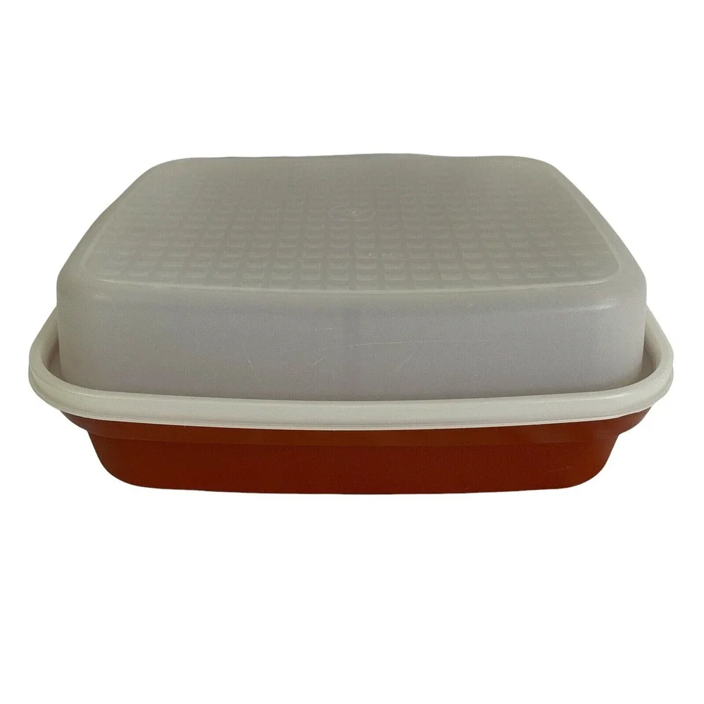 Tupperware‎ Large Season Serve Marinade Container Red 1294 Meat 1295 Sheer